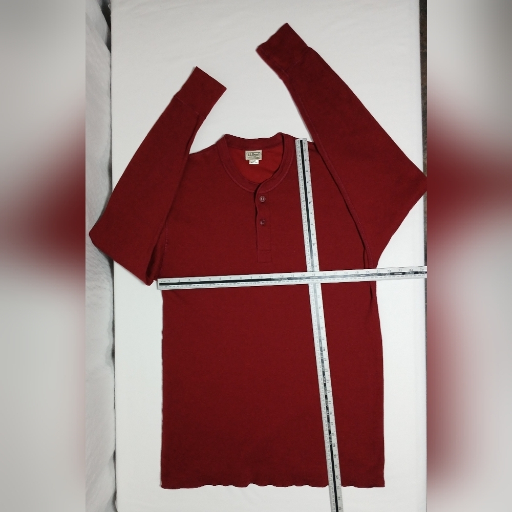 Men's LL BEAN Two Layer Driver's Long Sleeve Pull Over Shirt. Size L Tall - Picture 3 of 10